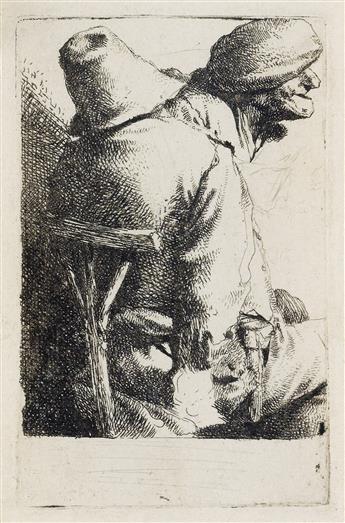 CORNELIS BEGA A Seated Peasant and his Wife.